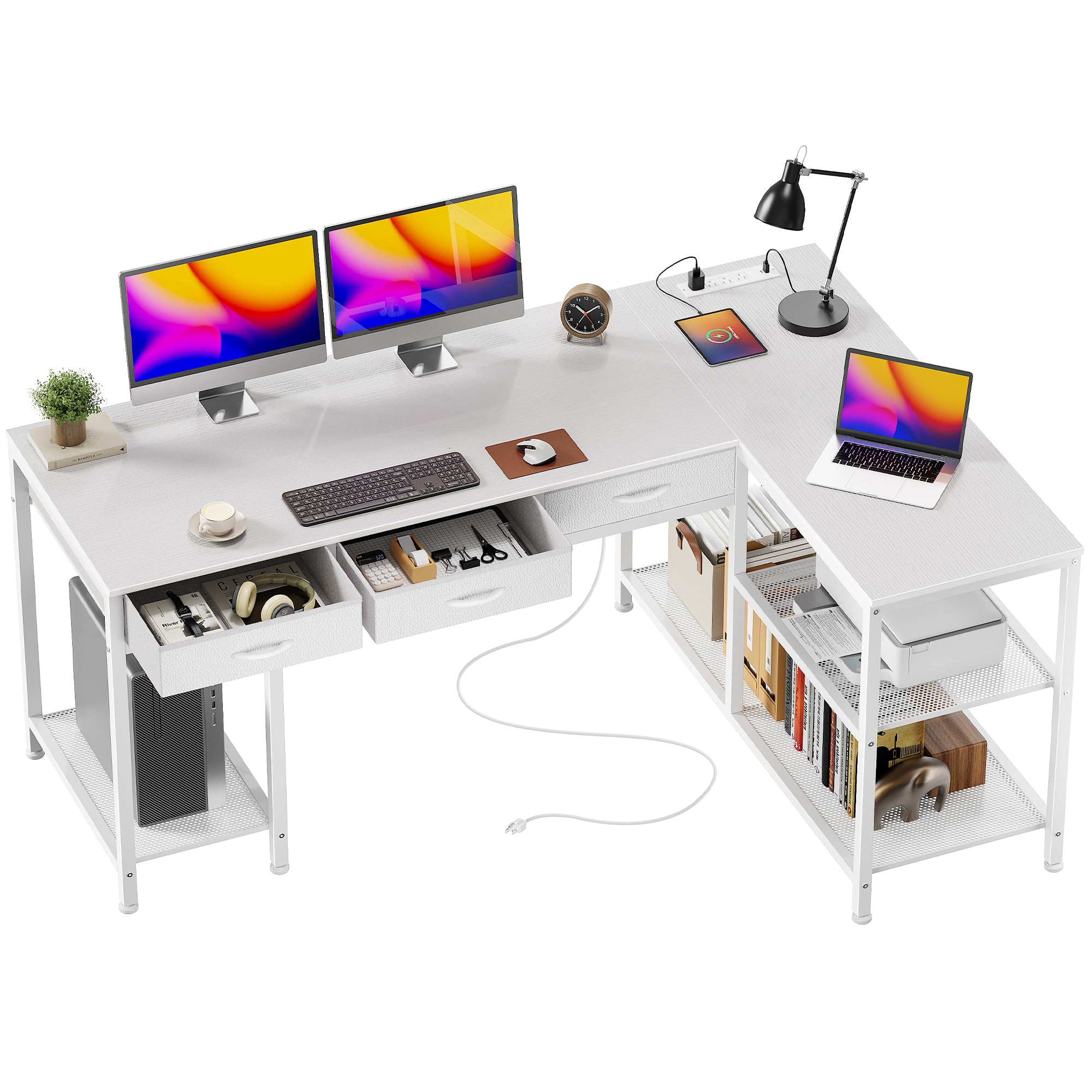Office Furniture Outlet - 55 Inch L Shaped Office Desk