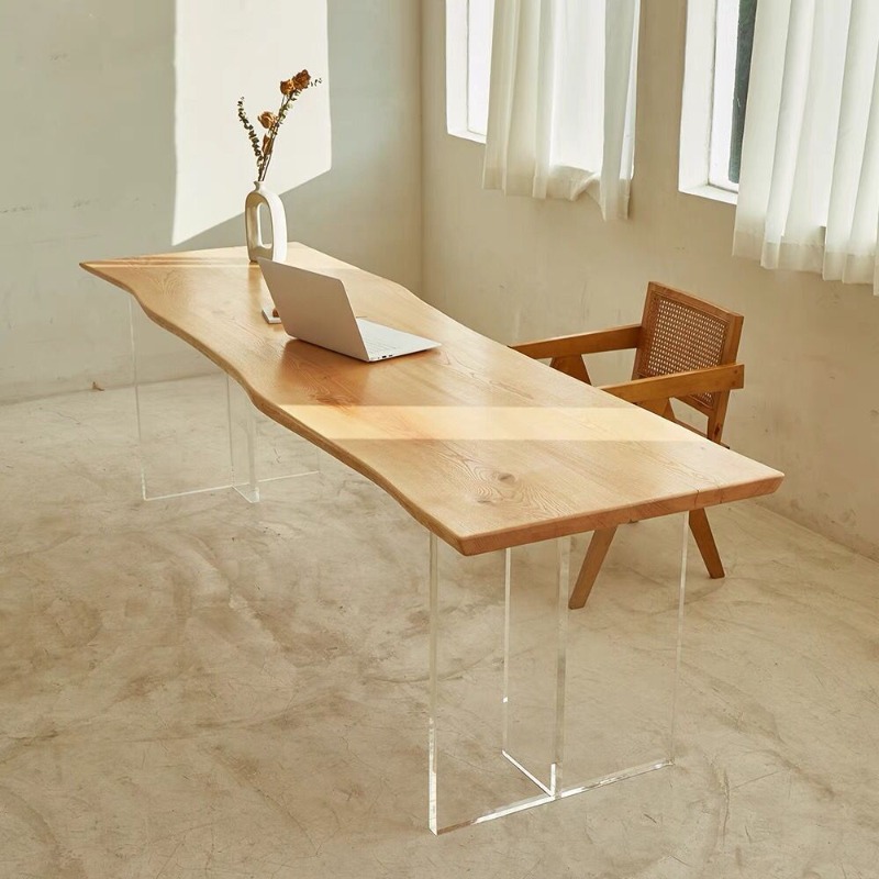 Nordic Solid Wood Acrylic Floa - đánh giá và giá Office Furniture Desk