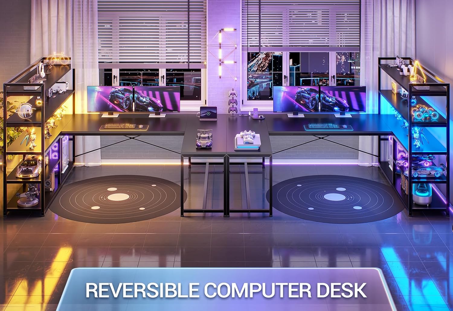 L Shaped Gaming Desk, 63'' Rev - đánh giá và giá Office Furniture Outlet