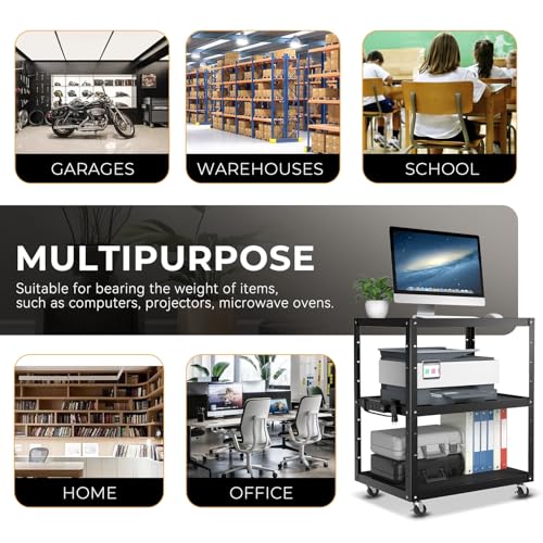 Adjustable Rolling AV Cart Wit - đánh giá và giá Office Furniture Outlet