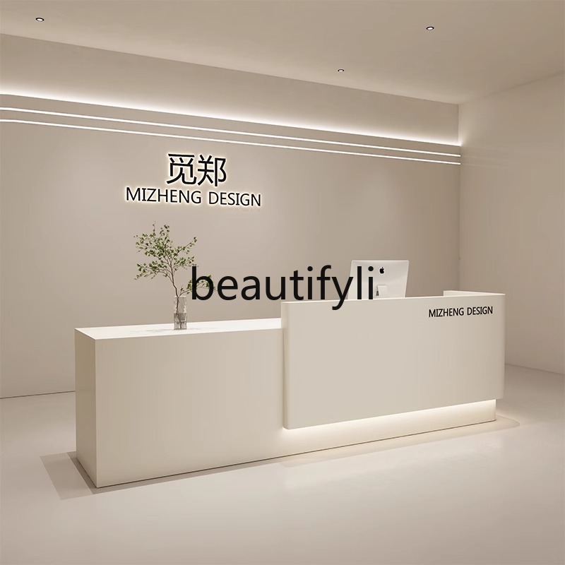 Cream Style Curved Cashier Cou - đánh giá và giá Reception Desk Counter