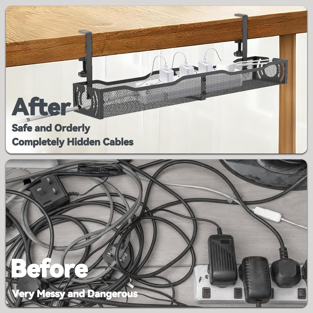 25.3'' Under Desk Cable Manage - đánh giá và giá Cable Tray Under Desk