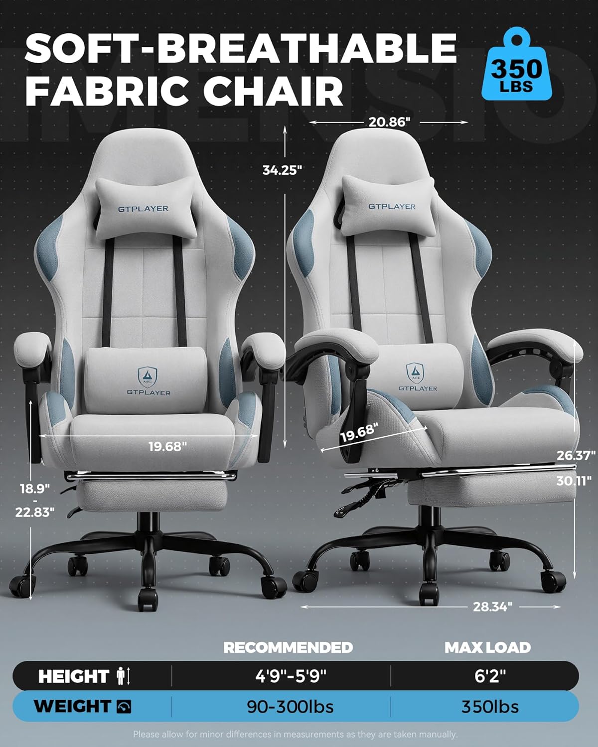 Gaming Chair Fabric with Pocke - đánh giá và giá Office Footrest Cushion