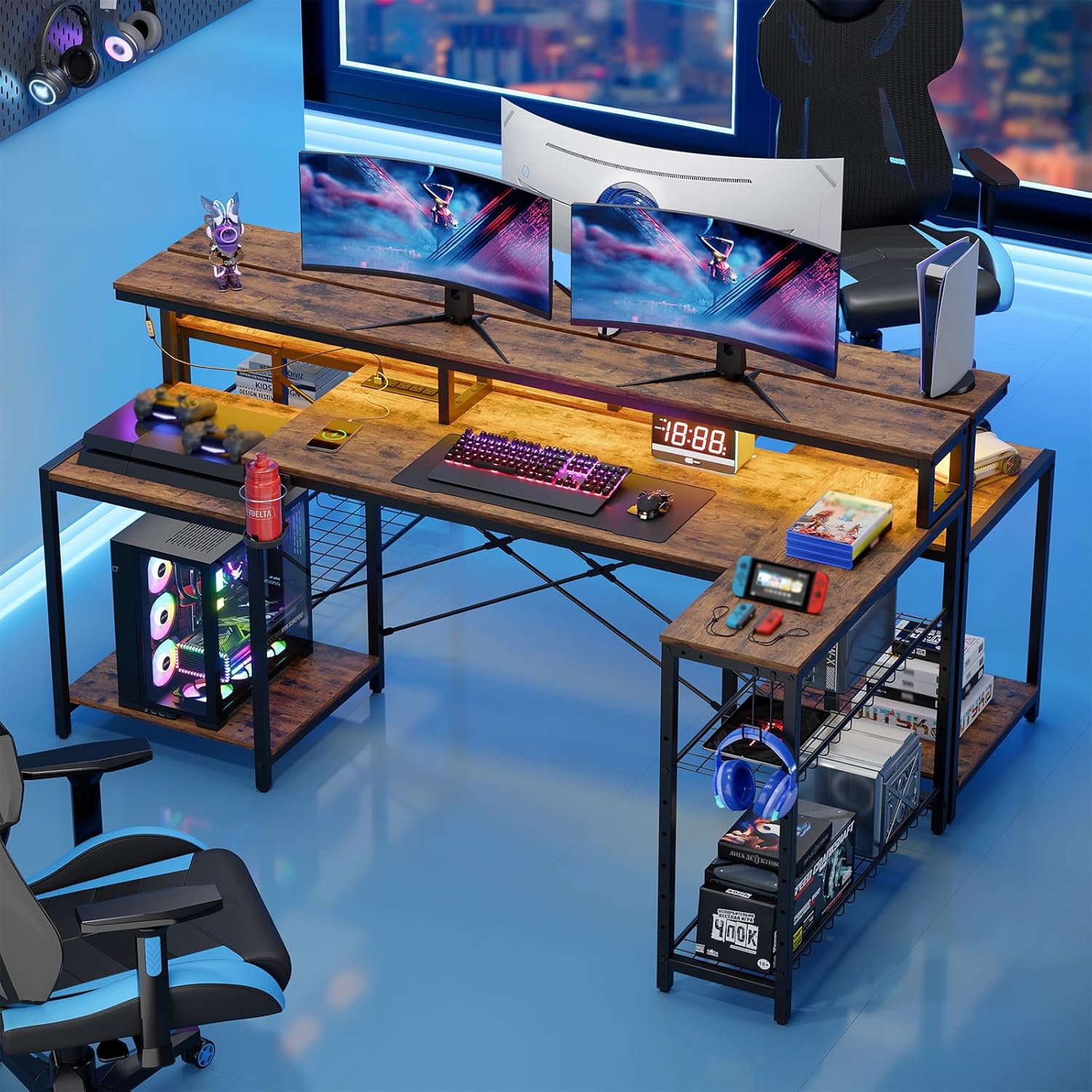 71.5 inch Computer Desk with P - đánh giá và giá Office Furniture Outlet