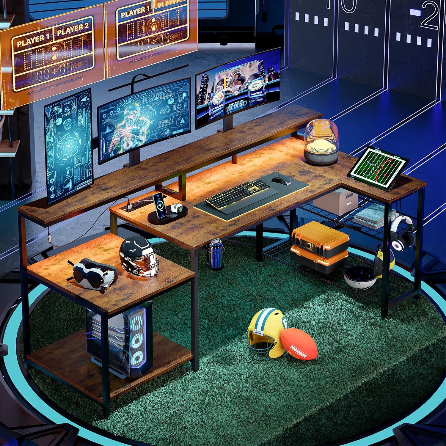 71.5 inch Computer Desk with P - đánh giá và giá Office Furniture Outlet
