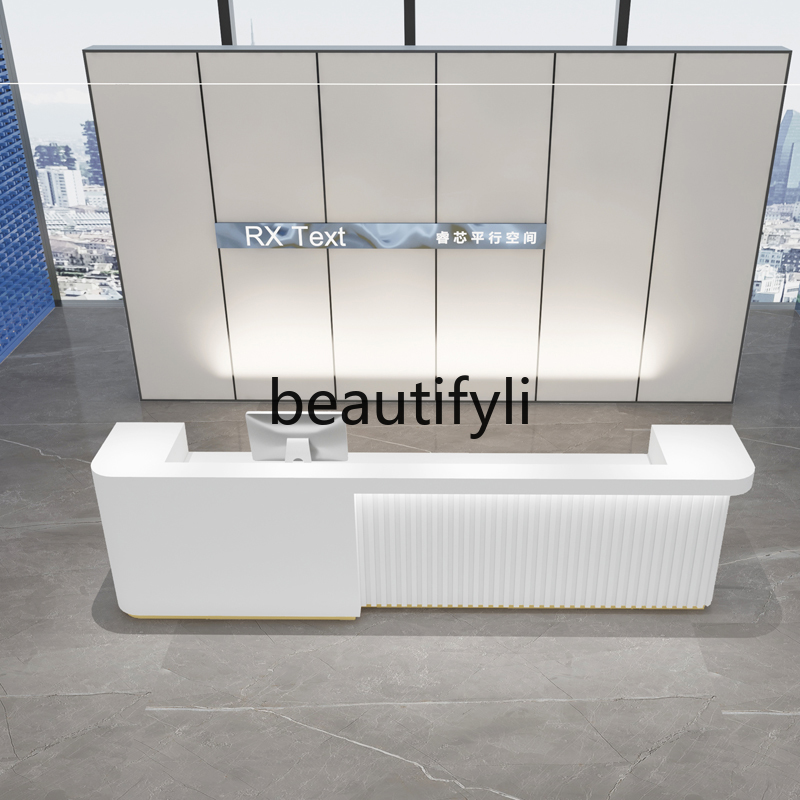 Modern Minimalist Company Fron - đánh giá và giá Reception Desk Counter