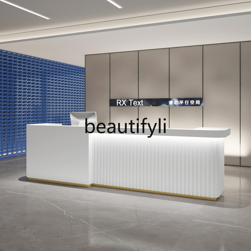 Modern Minimalist Company Fron - đánh giá và giá Reception Desk Counter