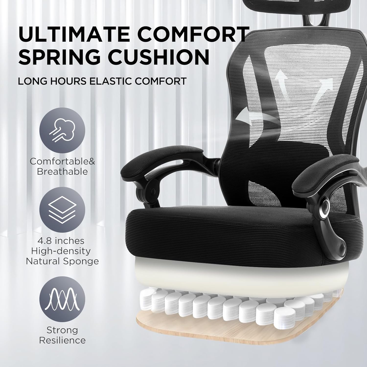 Ergonomic High Back Reclining  - đánh giá và giá Office Footrest Cushion