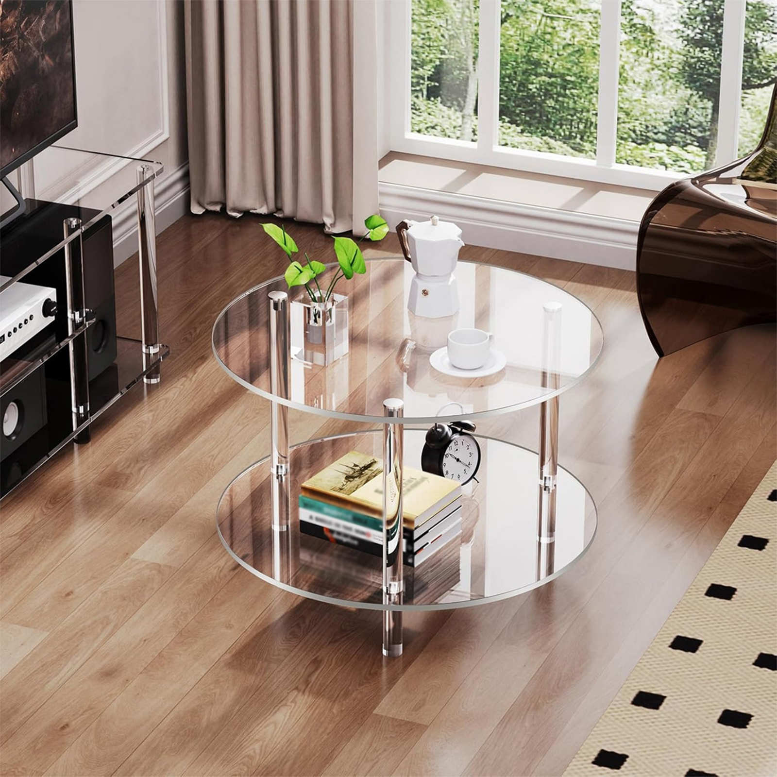 Acrylic Round Side Table, Easy - đánh giá và giá Office Furniture In China