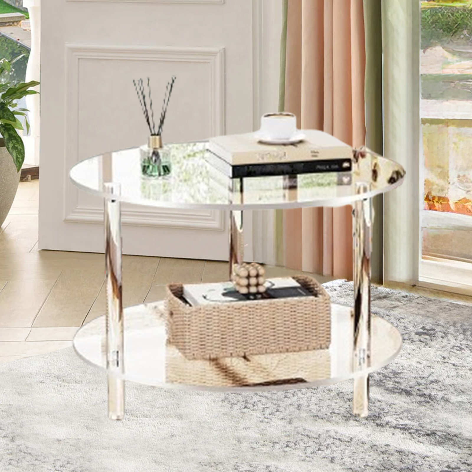 Acrylic Round Side Table, Easy - đánh giá và giá Office Furniture In China