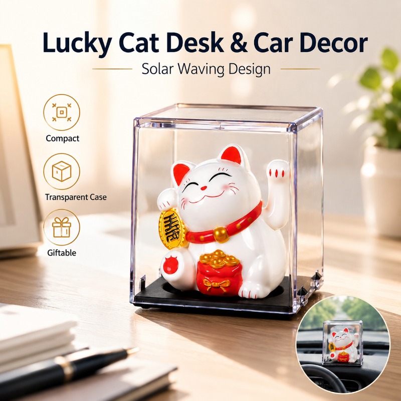 Mini Solar Lucky Cat Waving Ar - đánh giá và giá Cubicle Shelf Organizer