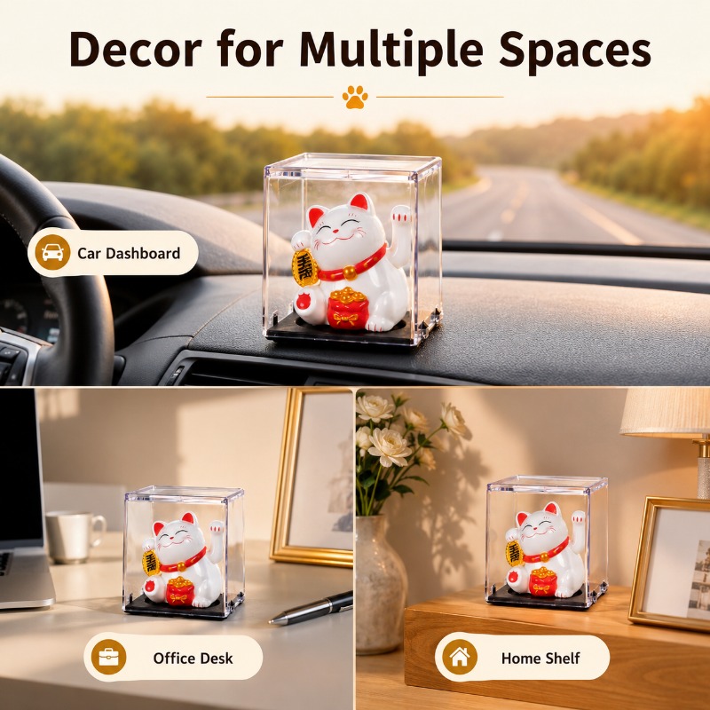 Mini Solar Lucky Cat Waving Ar - đánh giá và giá Cubicle Shelf Organizer