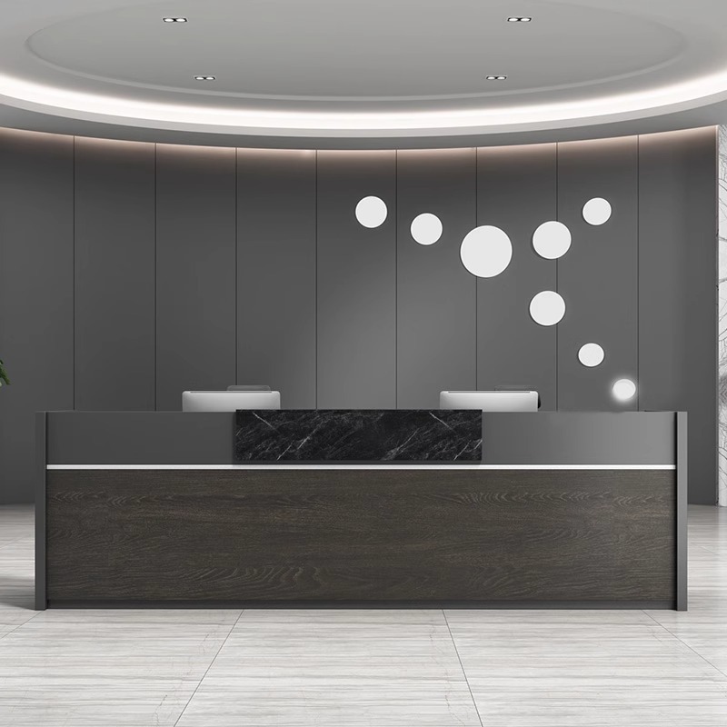 Office paint front desk recept - đánh giá và giá Reception Desk Counter