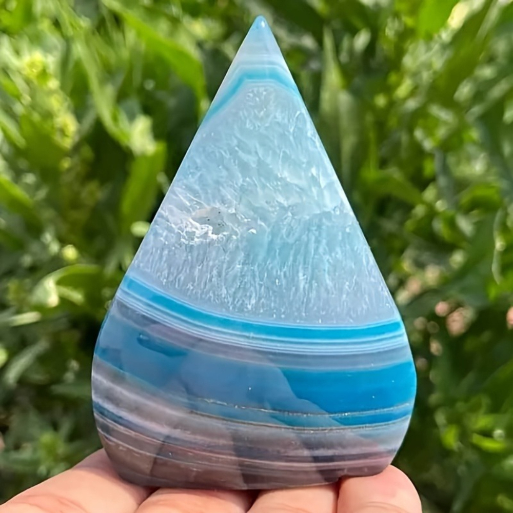 1pc Teardrop Blue Agate Crysta - đánh giá và giá Office Furniture In China
