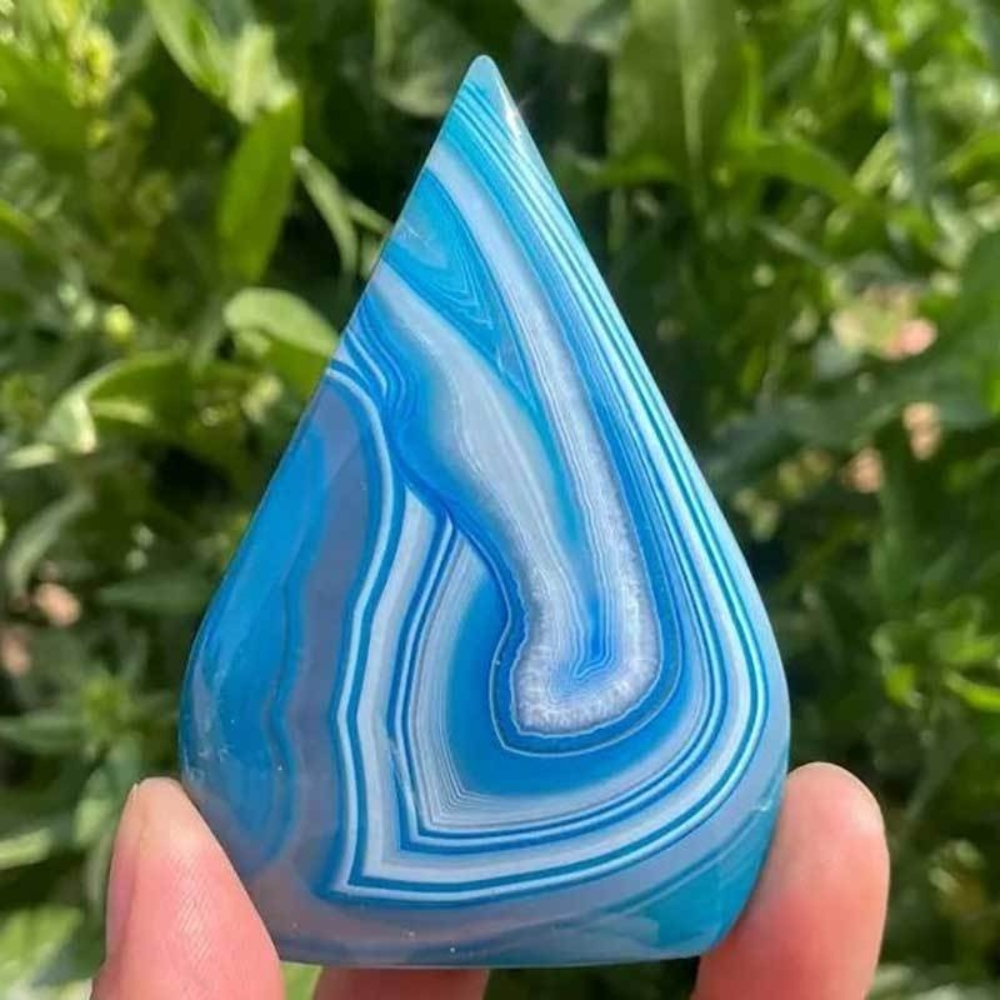 1pc Teardrop Blue Agate Crysta - đánh giá và giá Office Furniture In China