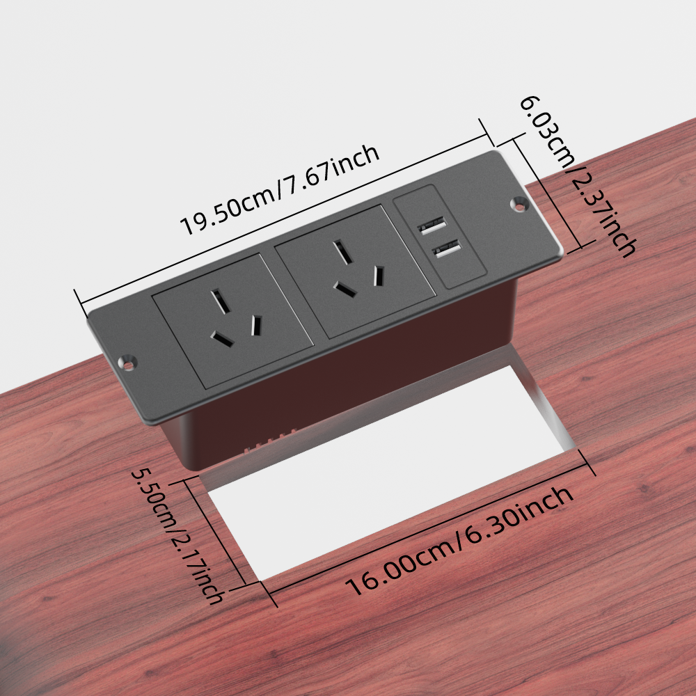 Au 1500W Recessed Power Strip  - đánh giá và giá Office Furniture Outlet