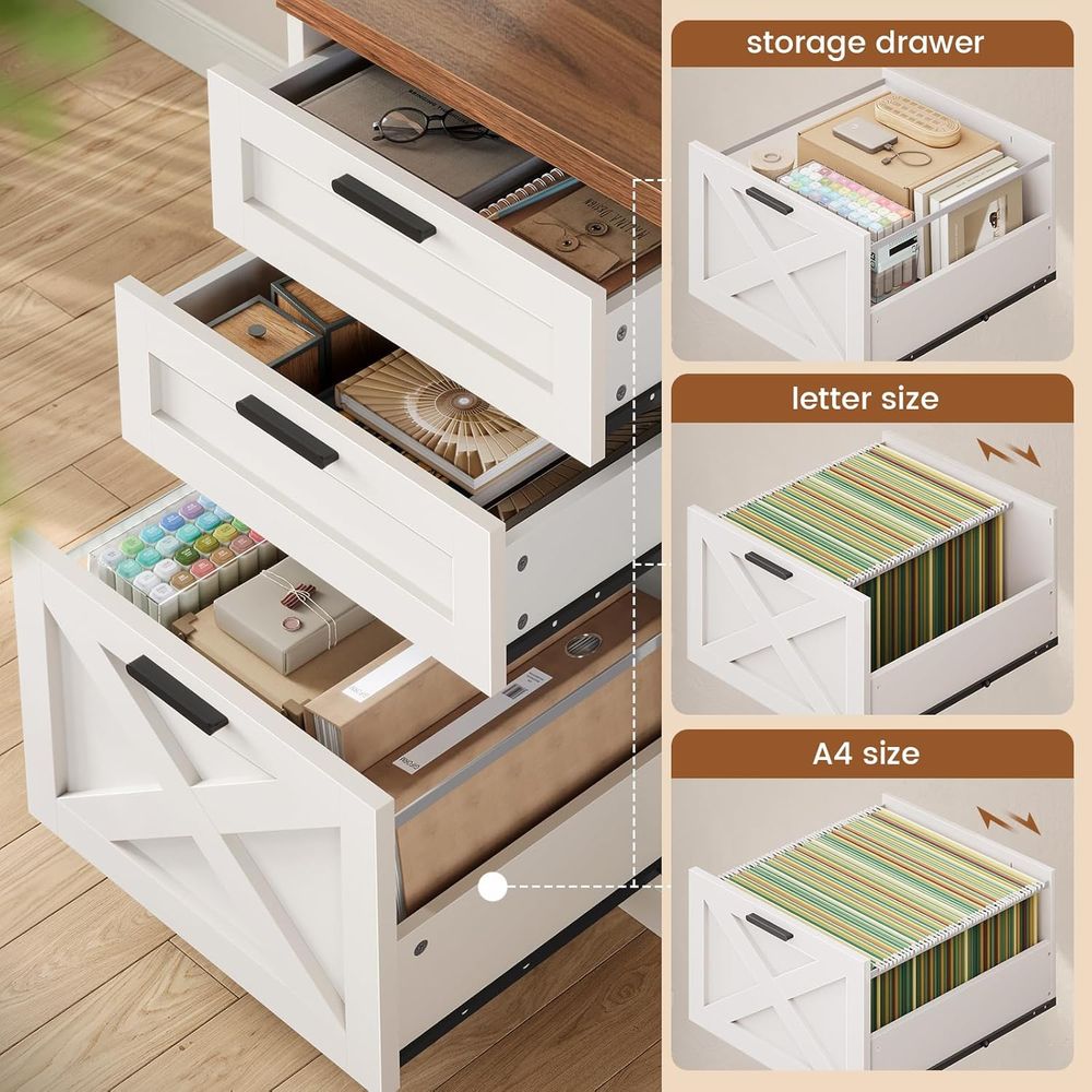67 L-Shaped Desk with 3 Drawer - đánh giá và giá Office Furniture Outlet