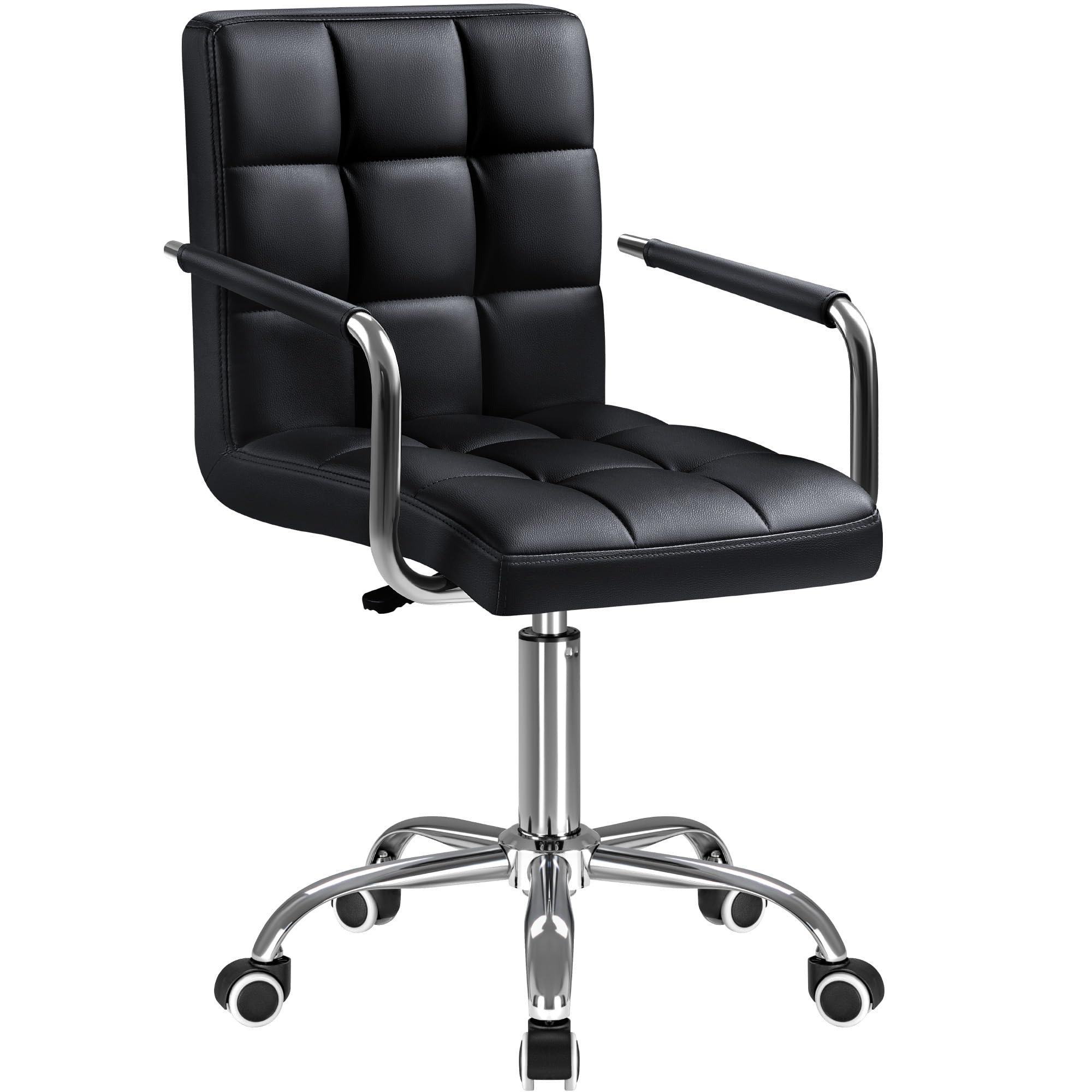 Black PU Leather Swivel Office - đánh giá và giá Office Furniture Desk