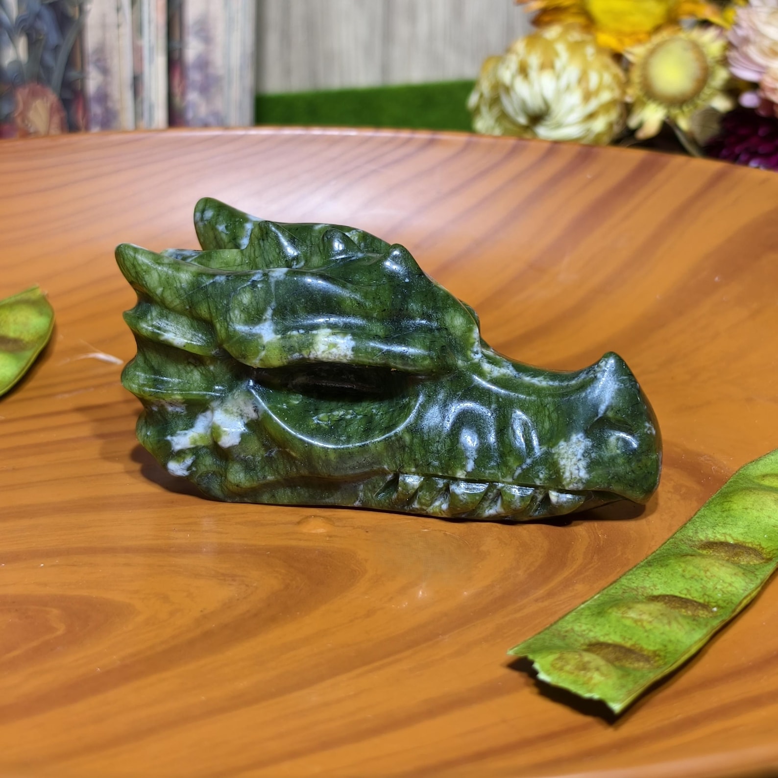 1pc Handcrafted Green Jade Dra - đánh giá và giá Office Furniture In China