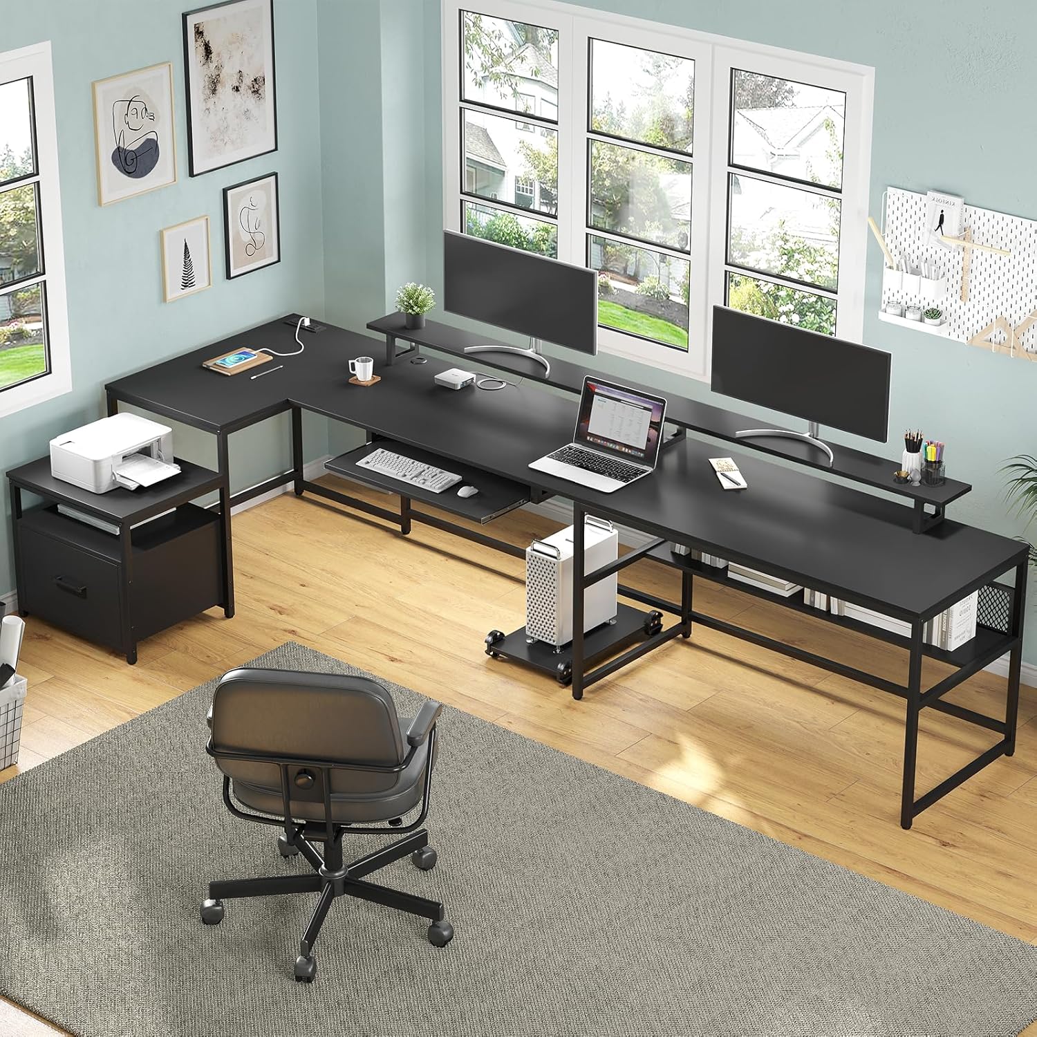 U Shaped Desk,101.5''Reversibl - đánh giá và giá Office Furniture Outlet