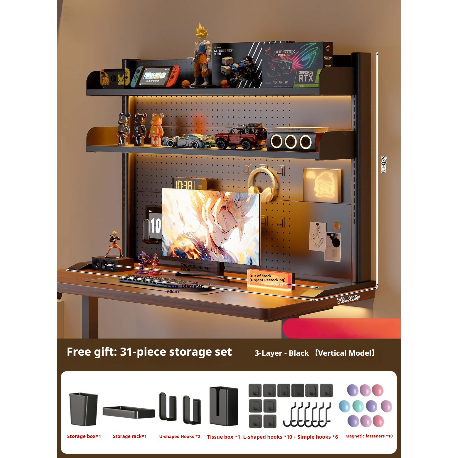 Clamp on Desk Shelf with Pegbo - đánh giá và giá Cubicle Shelf Organizer