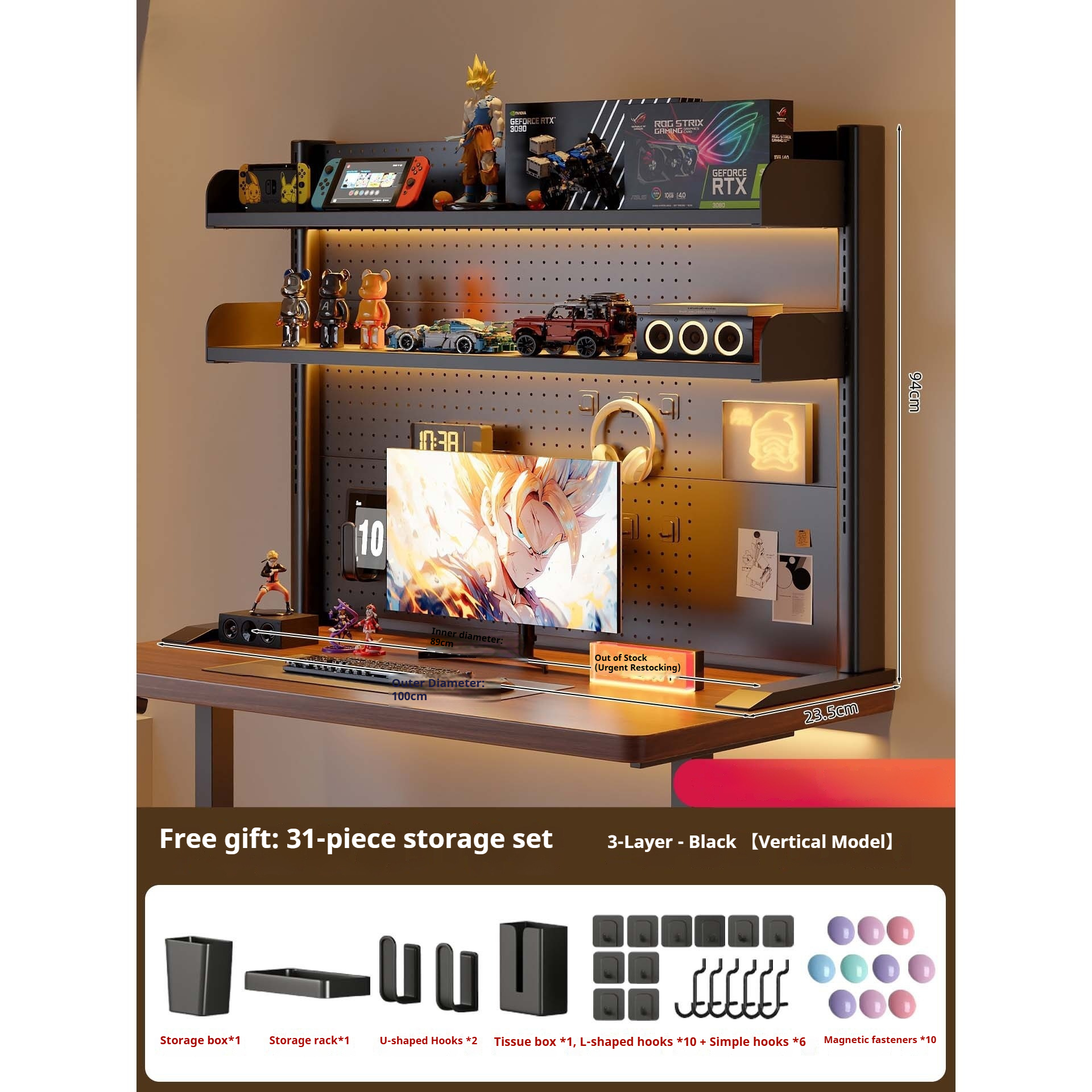Clamp on Desk Shelf with Pegbo - đánh giá và giá Cubicle Shelf Organizer