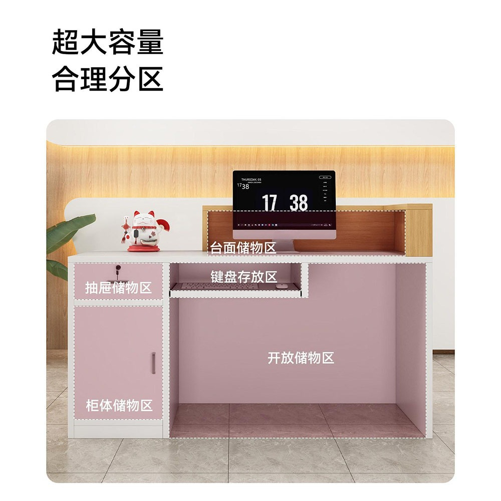 Small checkout page with corne - đánh giá và giá Reception Desk Counter