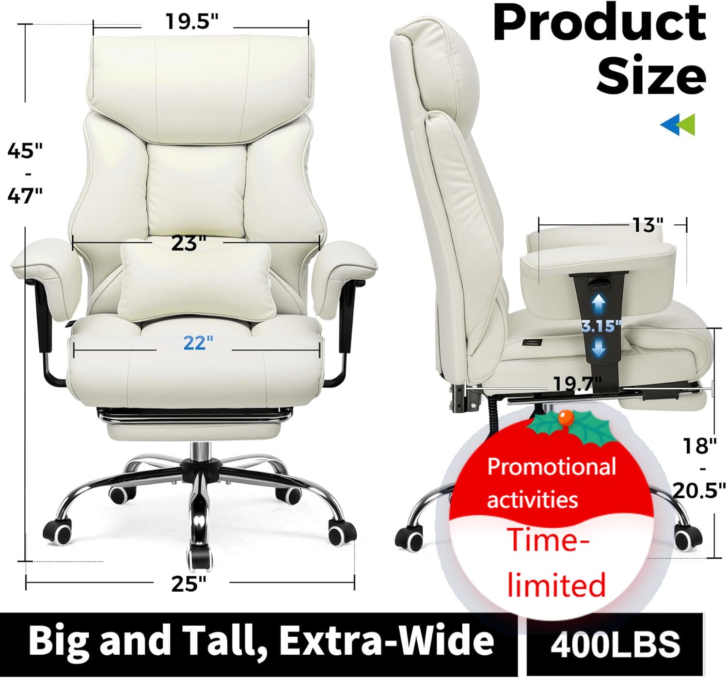 Big and Tall Gaming Chair 400l - đánh giá và giá Office Footrest Cushion