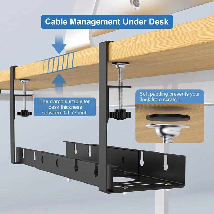 No Drilling Extendable Under D - đánh giá và giá Cable Tray Under Desk