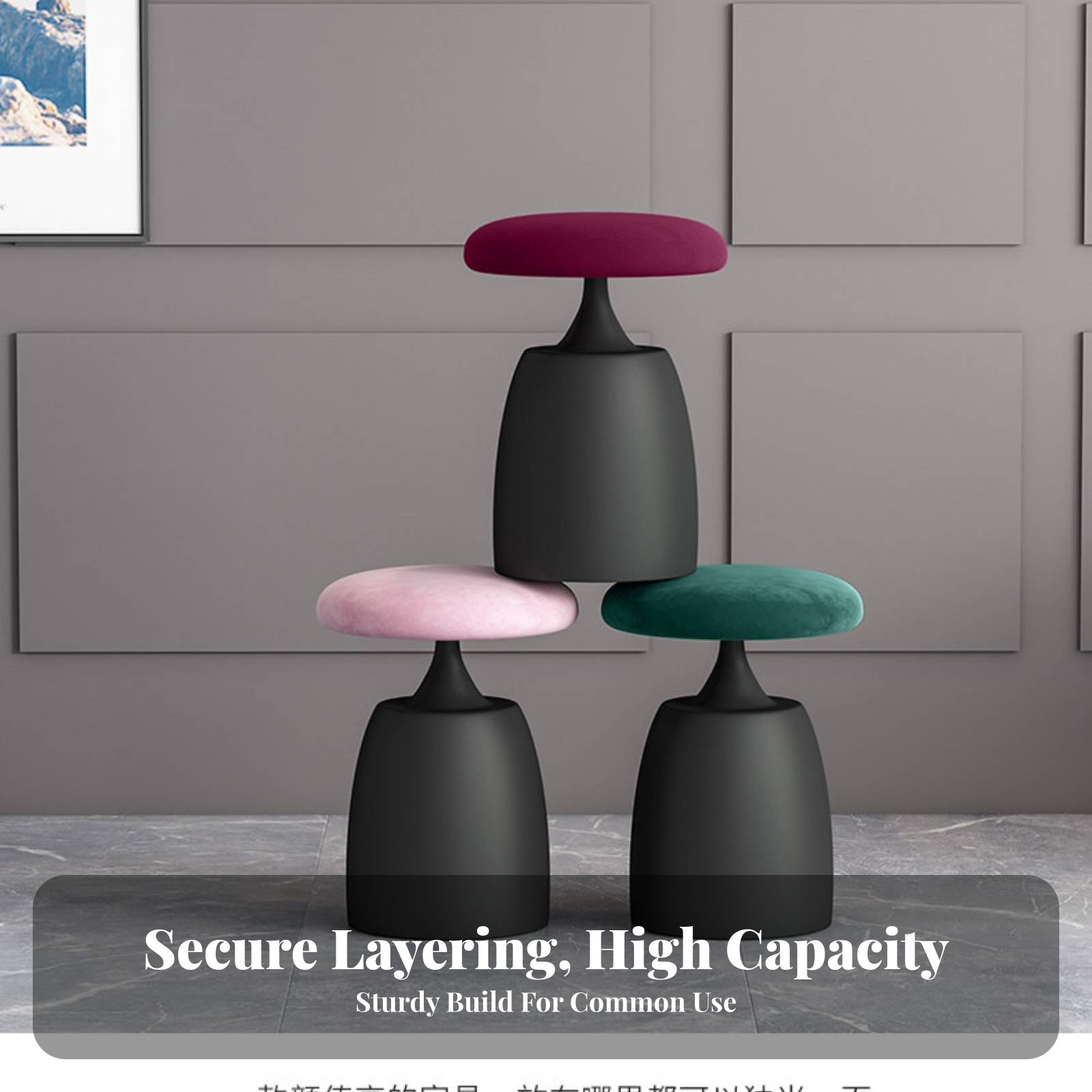 Round Upholstered Pouf Light L - đánh giá và giá Furniture Chairs For Office