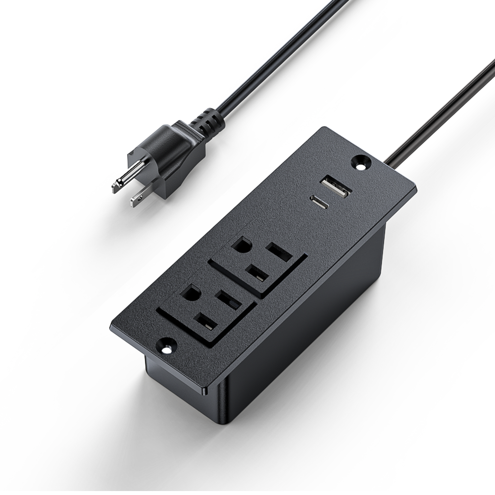 Recessed Power Strip, Desk Sma - đánh giá và giá Office Furniture Outlet