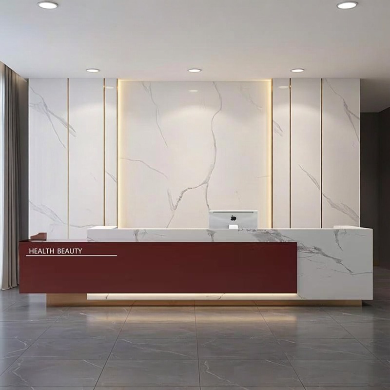Modern Minimalist Reception De - đánh giá và giá Office Furniture High End