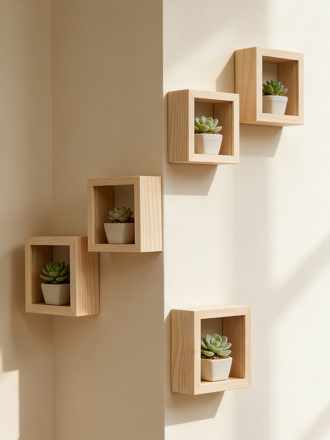 Wooden Cube Wall Shelves Mini  - đánh giá và giá Cubicle Shelf Organizer