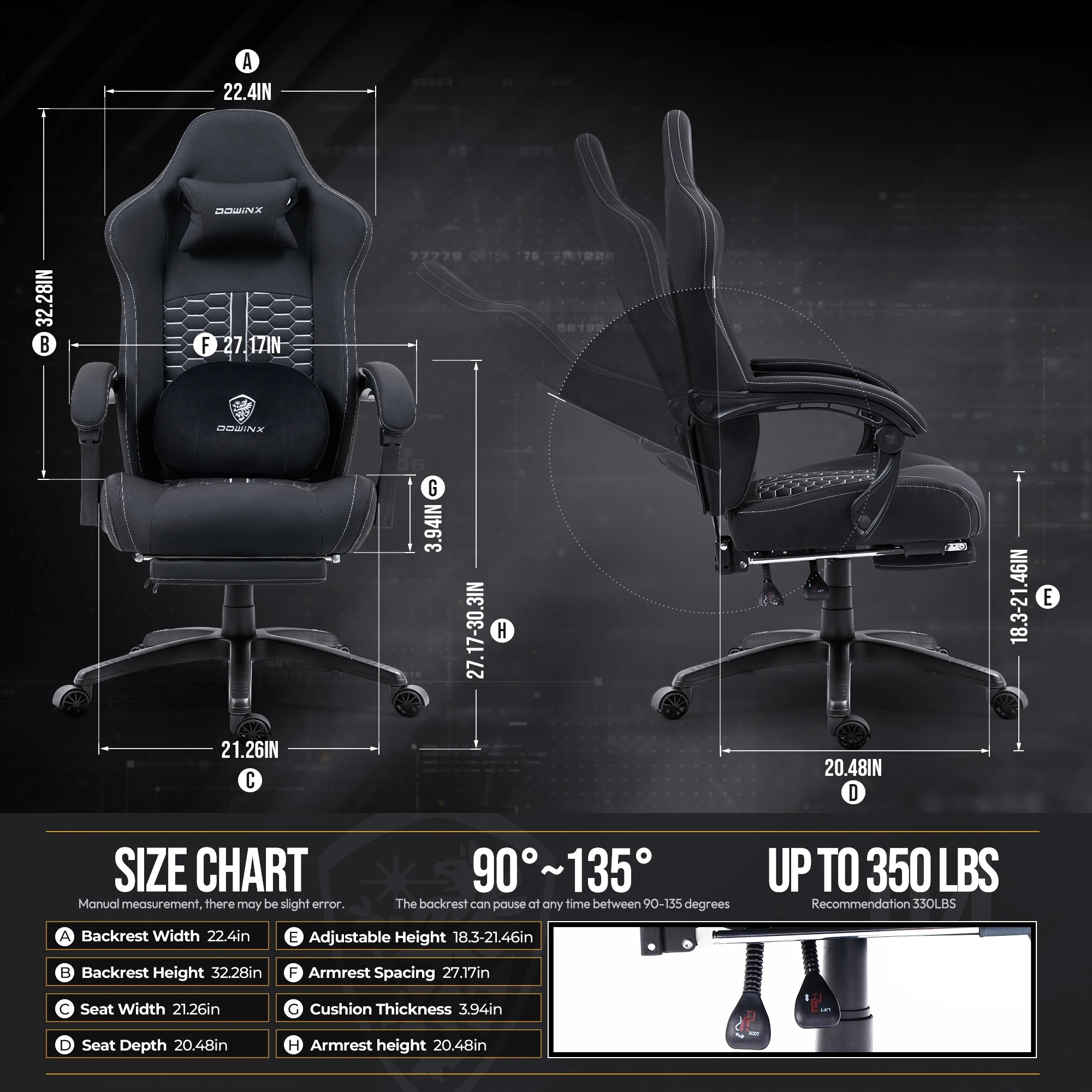 Ergonomic Gaming Computer Chai - đánh giá và giá Office Footrest Cushion