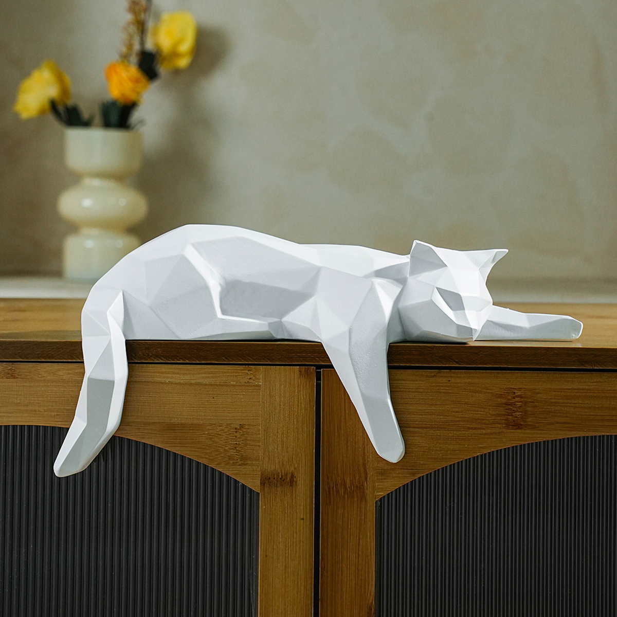 White Black Cat Statue - Geome - đánh giá và giá Cubicle Shelf Organizer