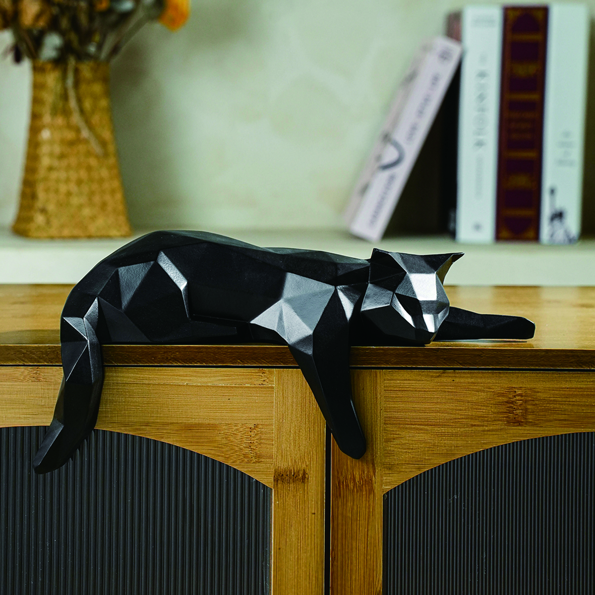 White Black Cat Statue - Geome - đánh giá và giá Cubicle Shelf Organizer