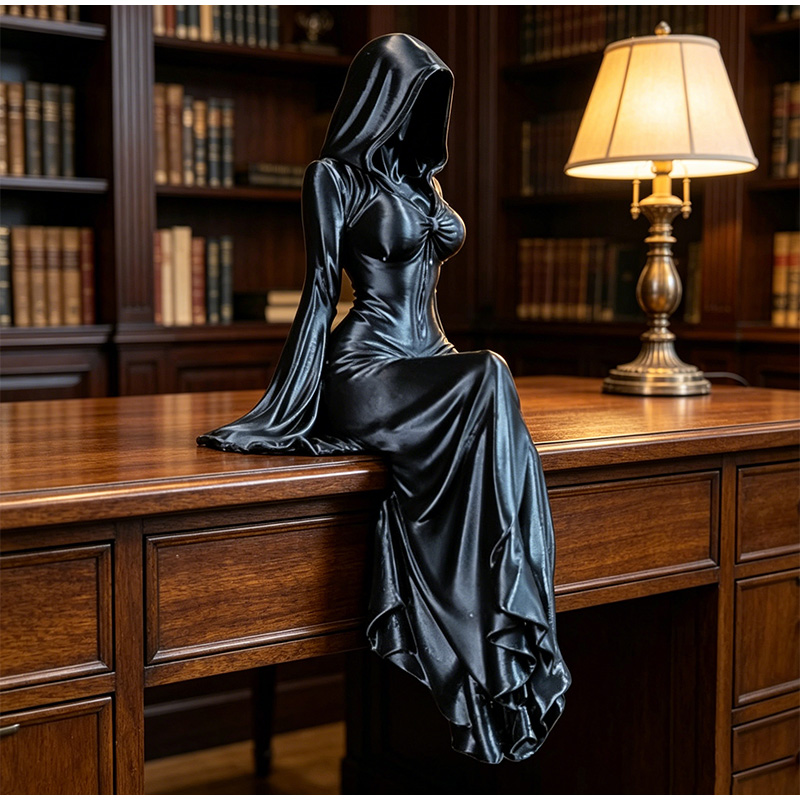 Lady Reaper Sitting Statue 3d  - đánh giá và giá Cubicle Shelf Organizer